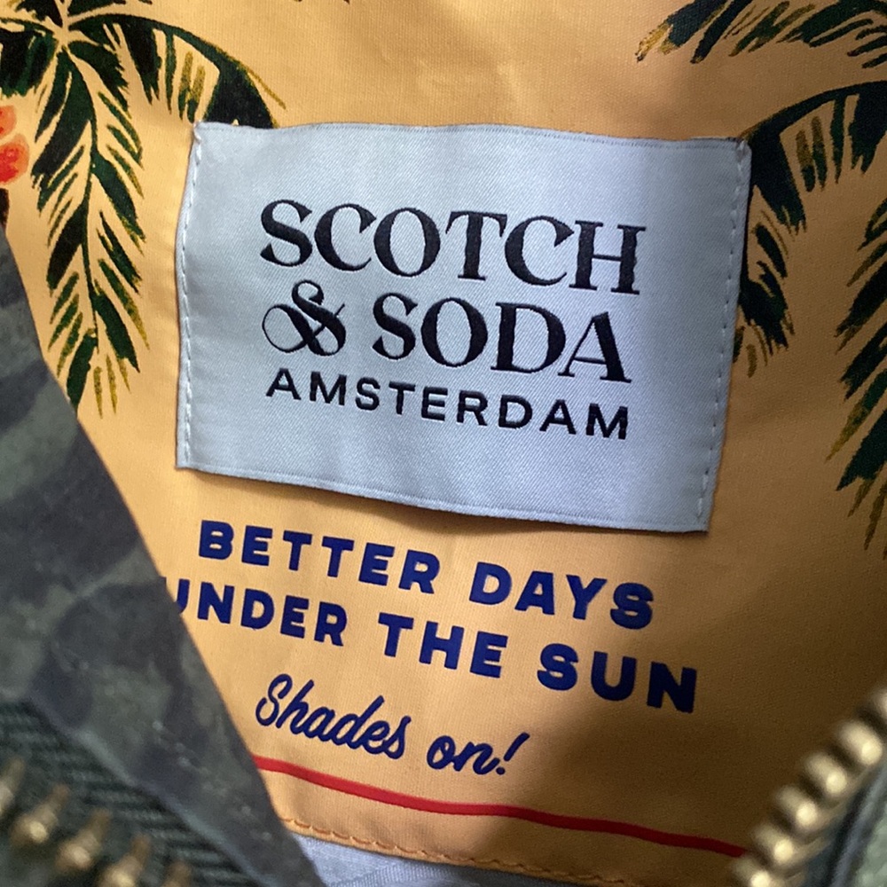 NEW Scotch and Soda green light jacket printed medium M - Picture 3 of 9
